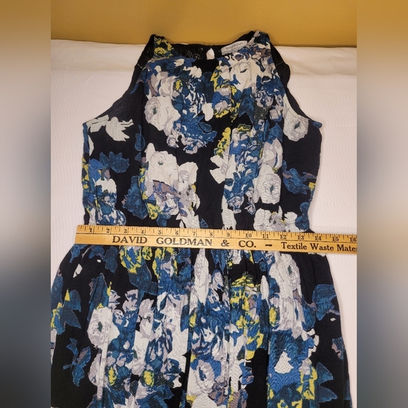 World Market Floral Boho Bohemian Lace High Neck Modest Maxi Dress sz L/XL - Picture 9 of 10